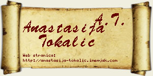 Anastasija Tokalić vizit kartica